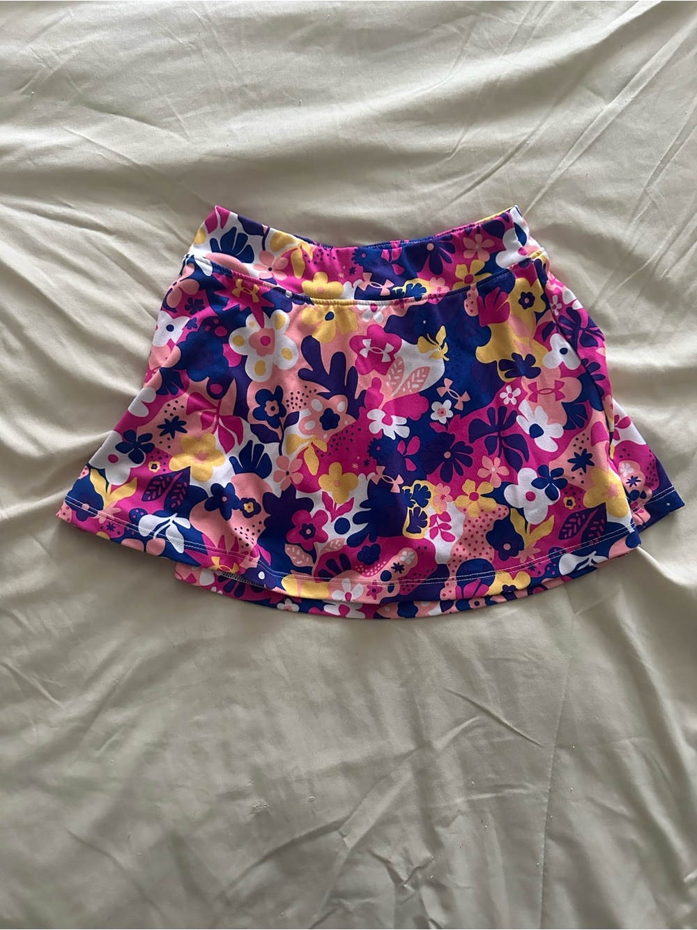 Under armour Girls' Floral Active Skort - Pink, Yellow, Blue